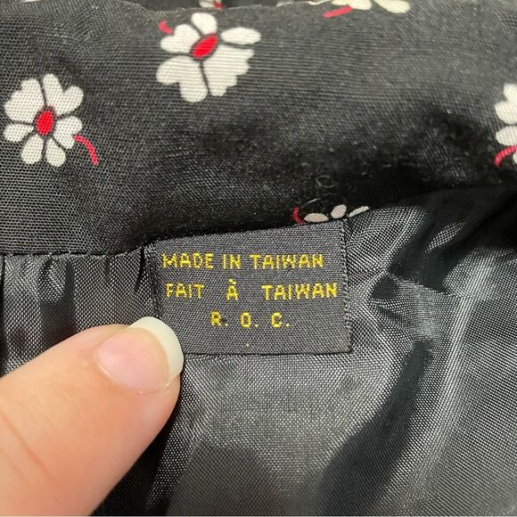 LizSport 90's Blazer Jacket Daisy Floral Print Single Button Closure Size M - Picture 10 of 10